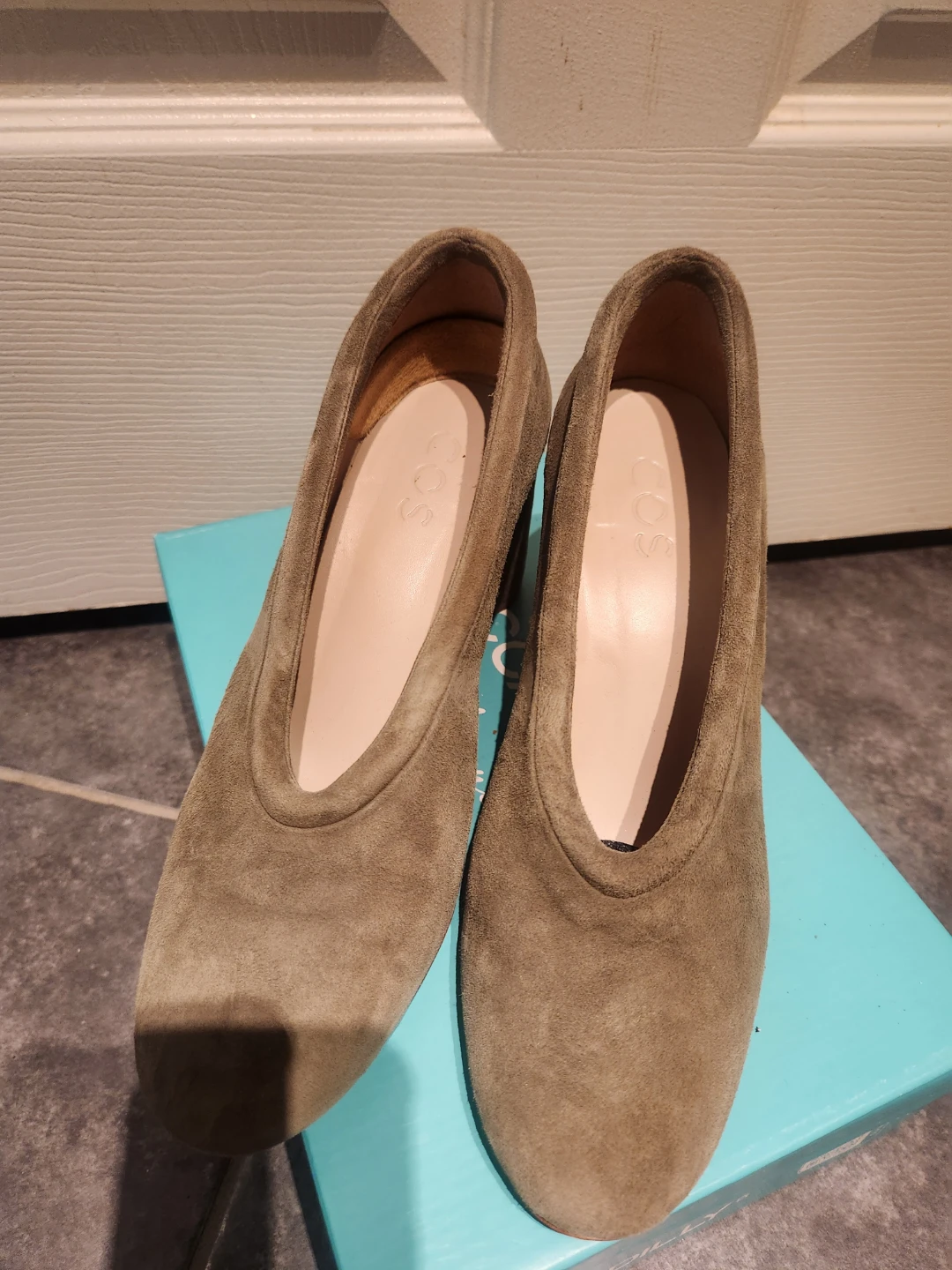 COS Suede Block Heel Shoes - Size 38