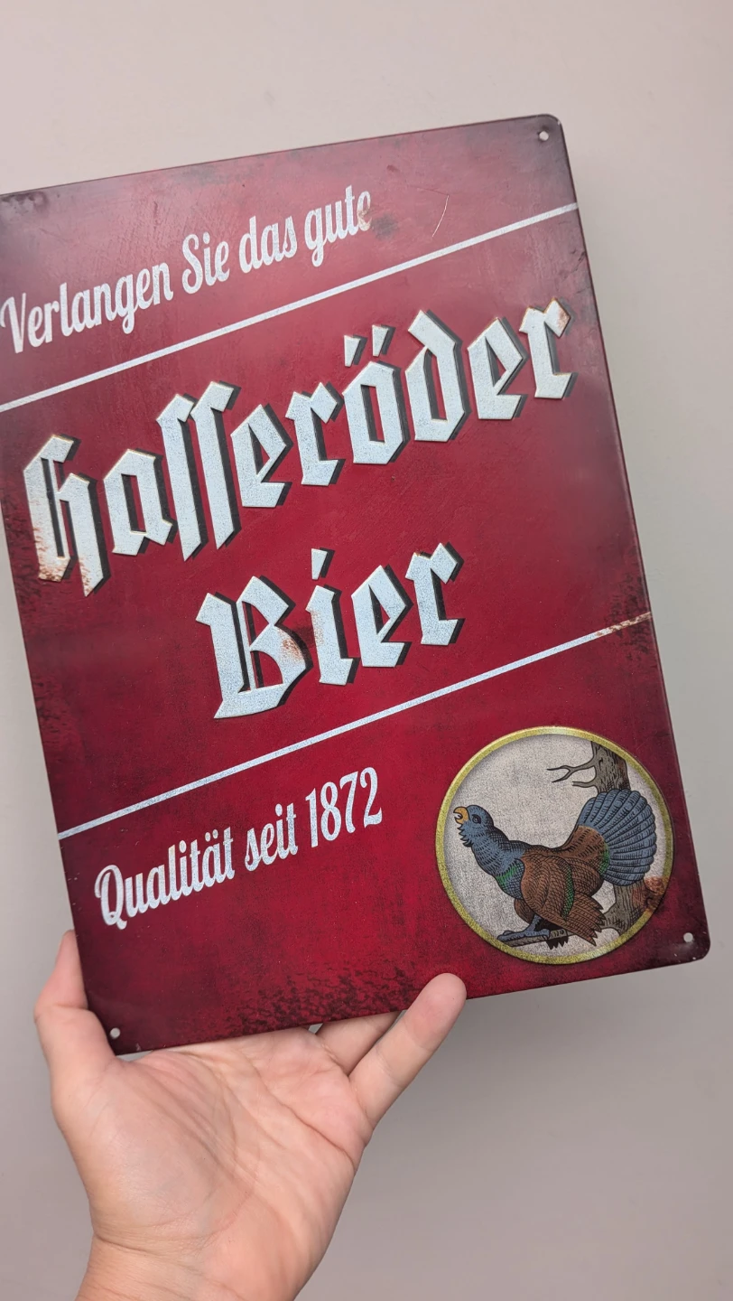 German beer tin sign 8" x 11" - photo 2