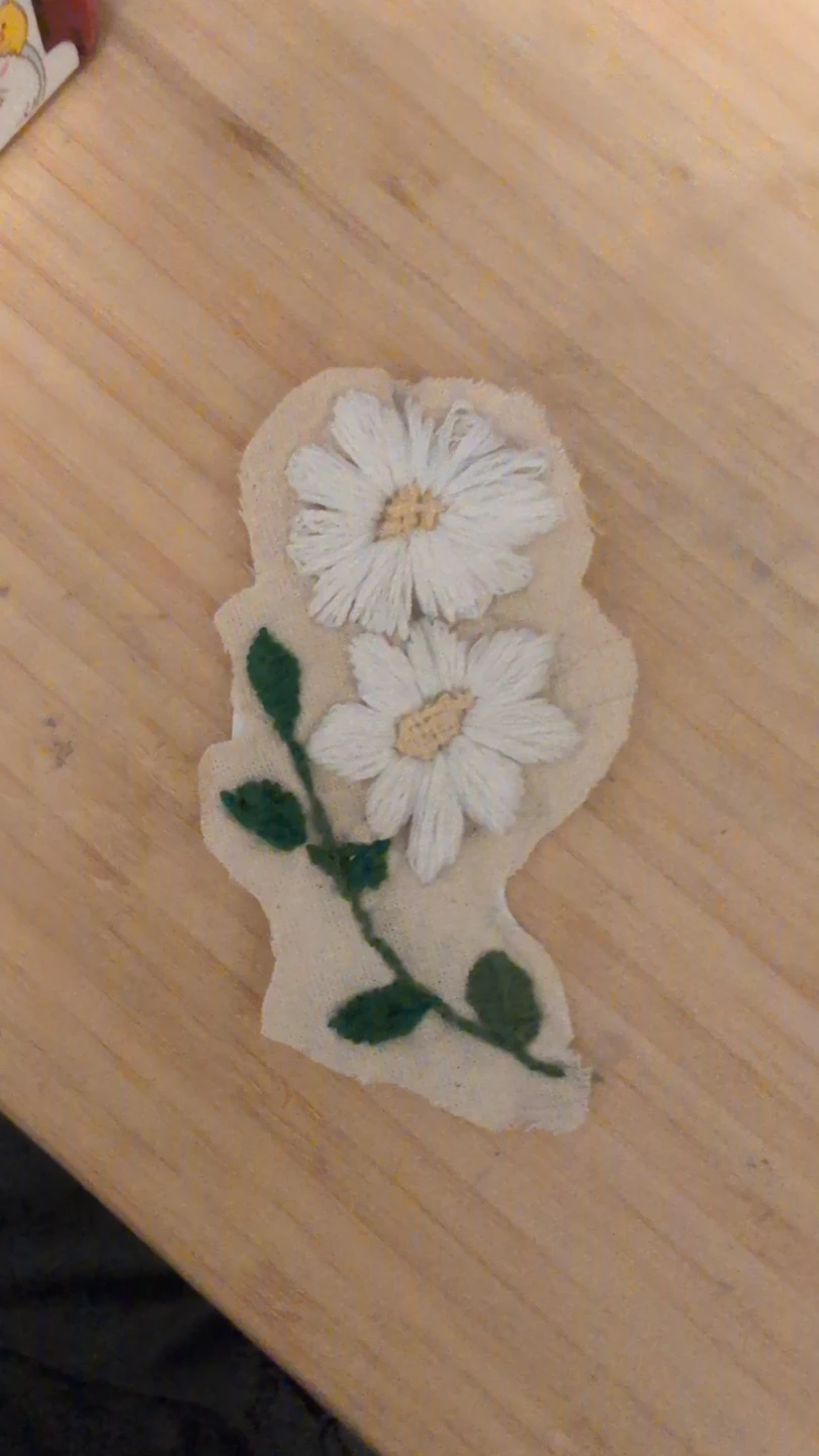 Hand-embroidered Daisy Patch