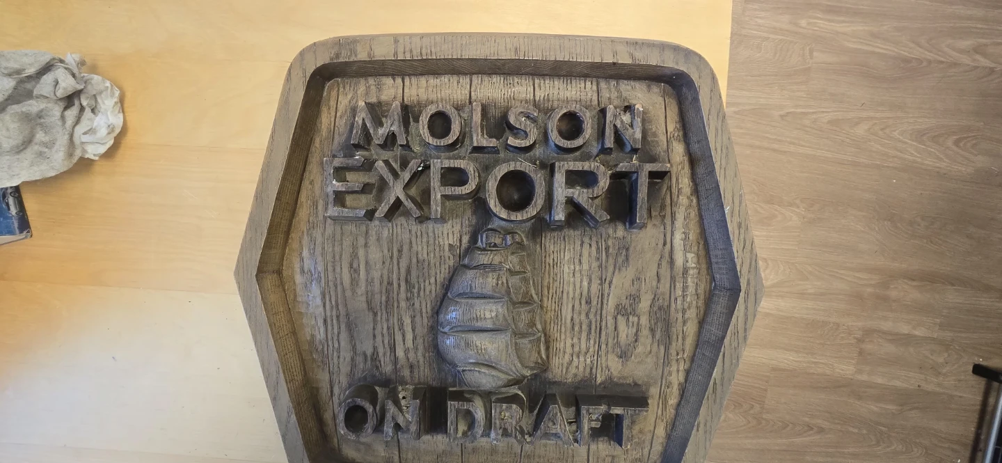 Molson Export on Draft Wooden Sign - photo 2