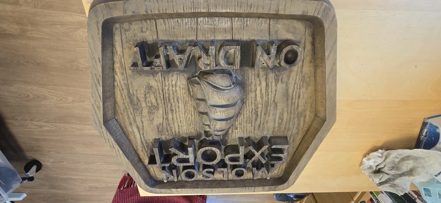 Molson Export on Draft Wooden Sign - photo 4