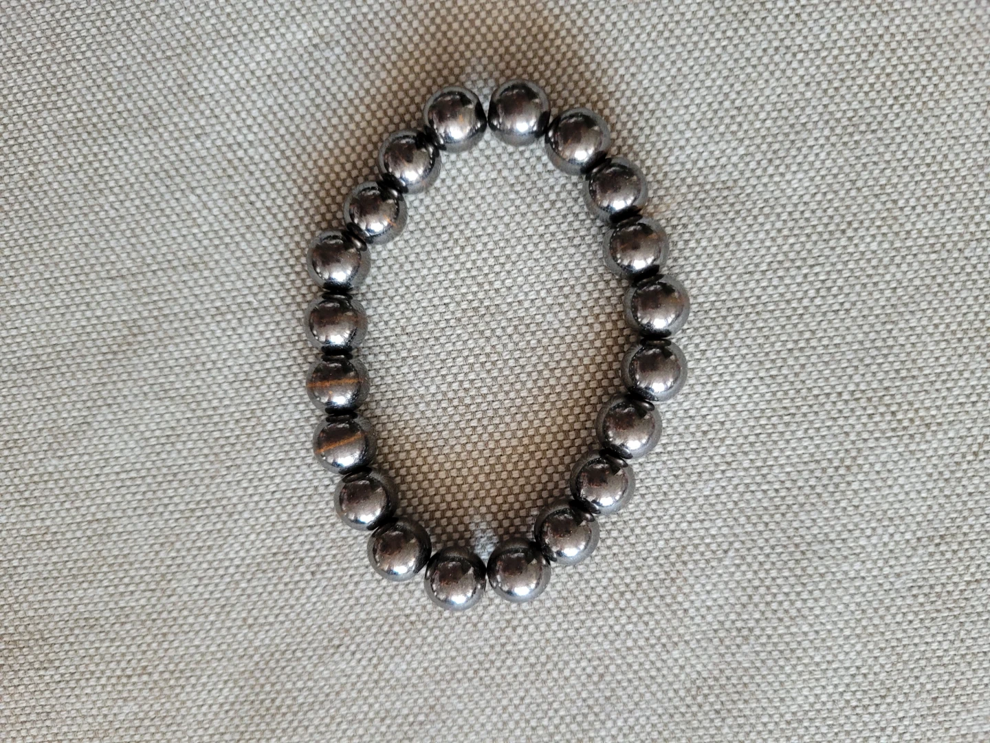 Hematite Beaded Stretch Bracelet