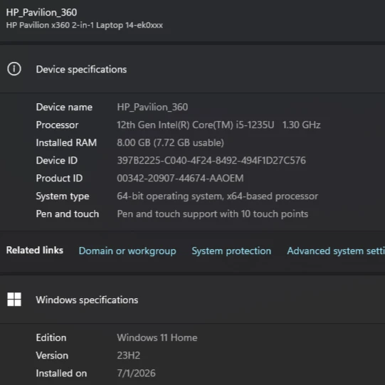 Touchscreen HP Pavilion x360 2-in-1 Laptop 512gb SSD Win11Pro - photo 5