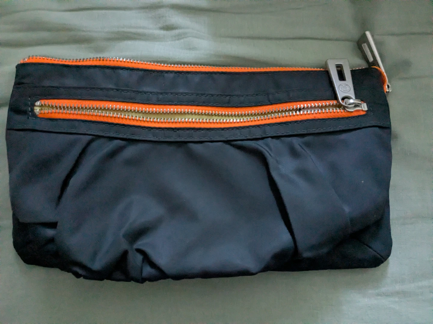 Lululemon Pouch Bag - Black with Orange Accents