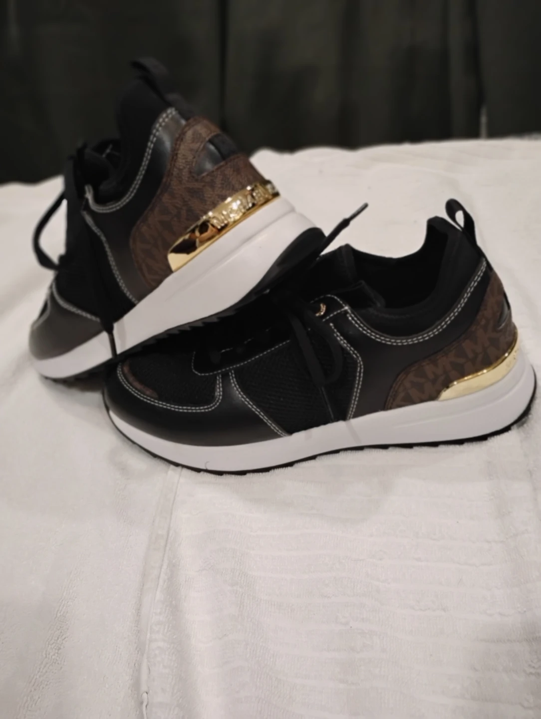 Michael Kors Black & Brown Logo Sneakers