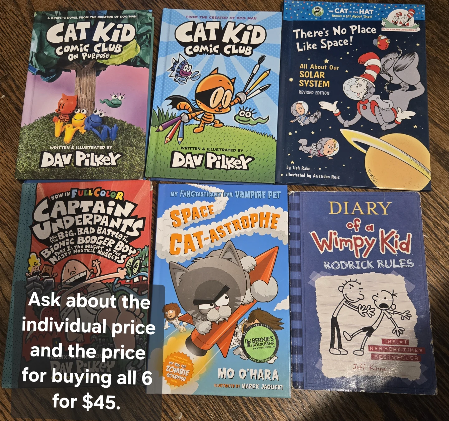 6 Book Set: Dog Man- Cat kid- Space Cat- Astrophe- The Cat - photo 2