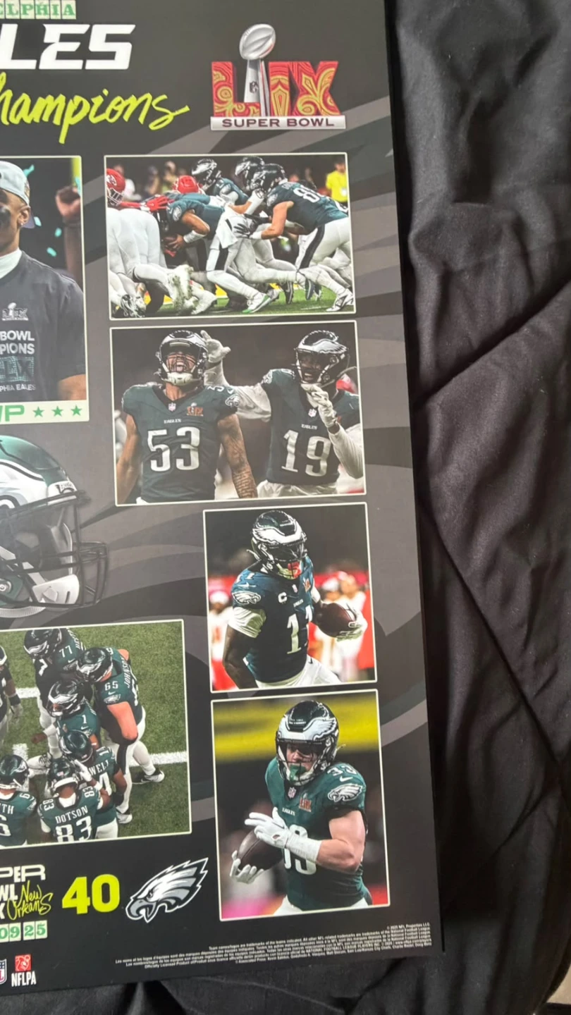 Eagles 2025 Super bowl Poster