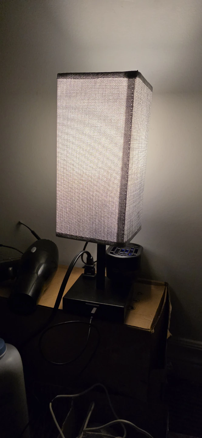 Rectangular Fabric Table Lamp
