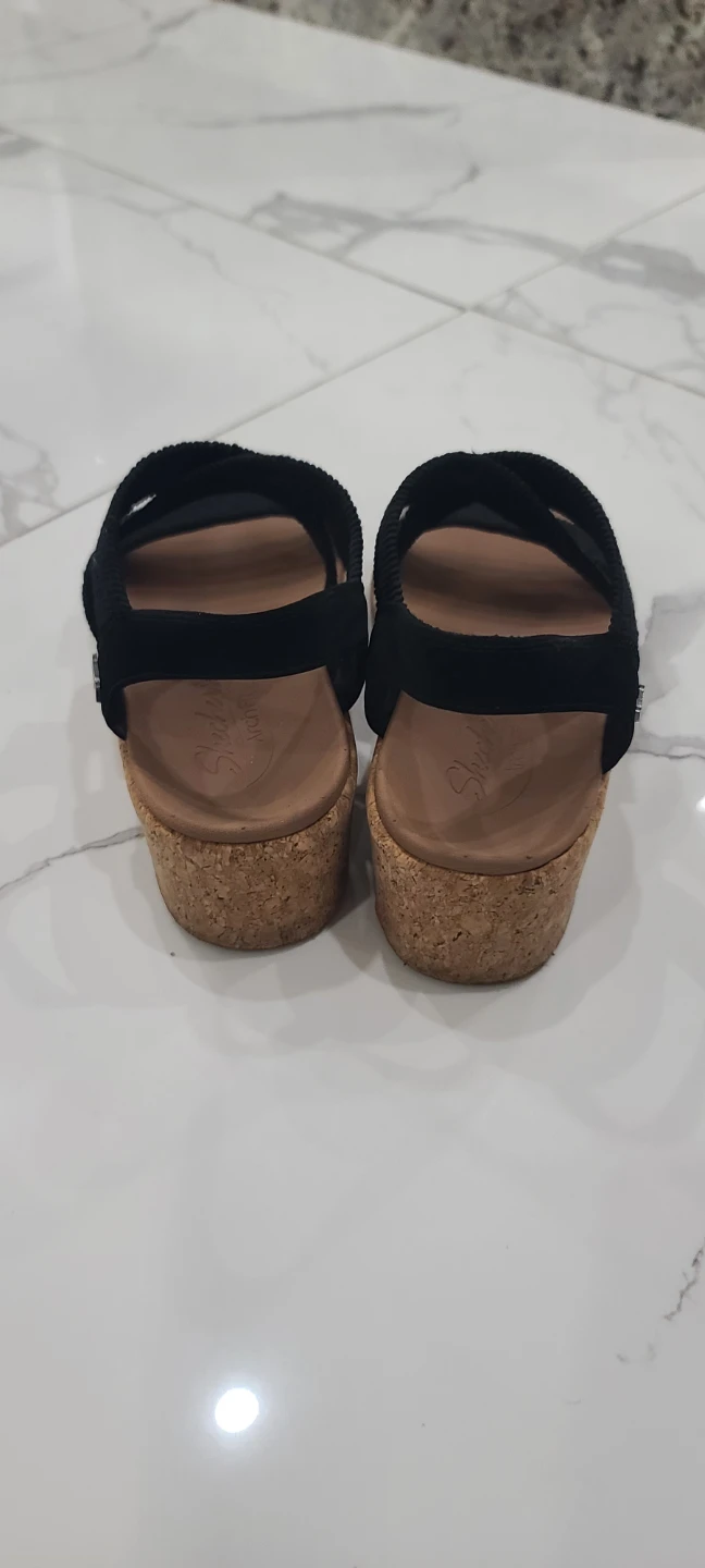 Skechers Arch Fit Black Wedge Sandals - photo 3