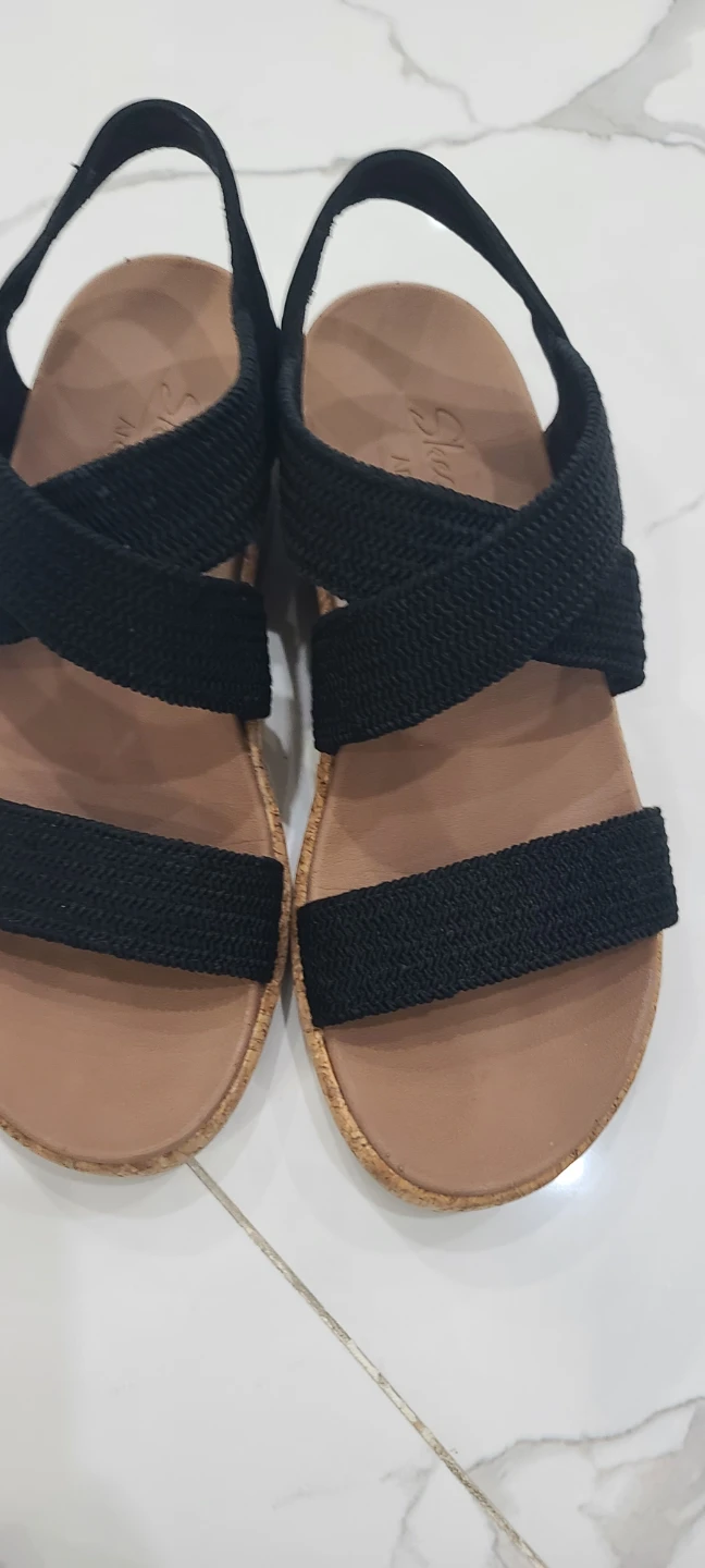 Skechers Arch Fit Black Wedge Sandals - photo 4