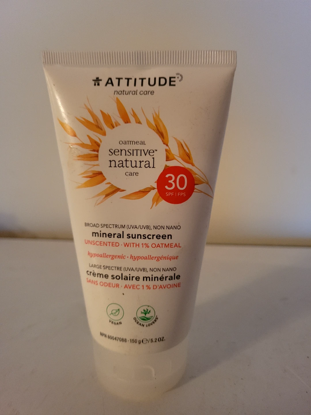 ATTITUDE Natural Care Oatmeal Mineral Sunscreen SPF 30