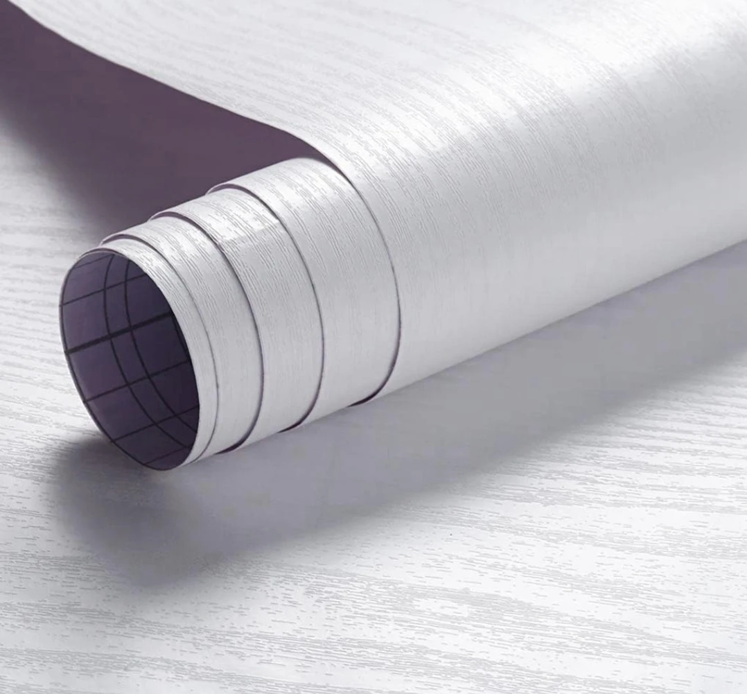 White Wood Peel & Stick Self-Adhesive Wallpaper 24"×450"
