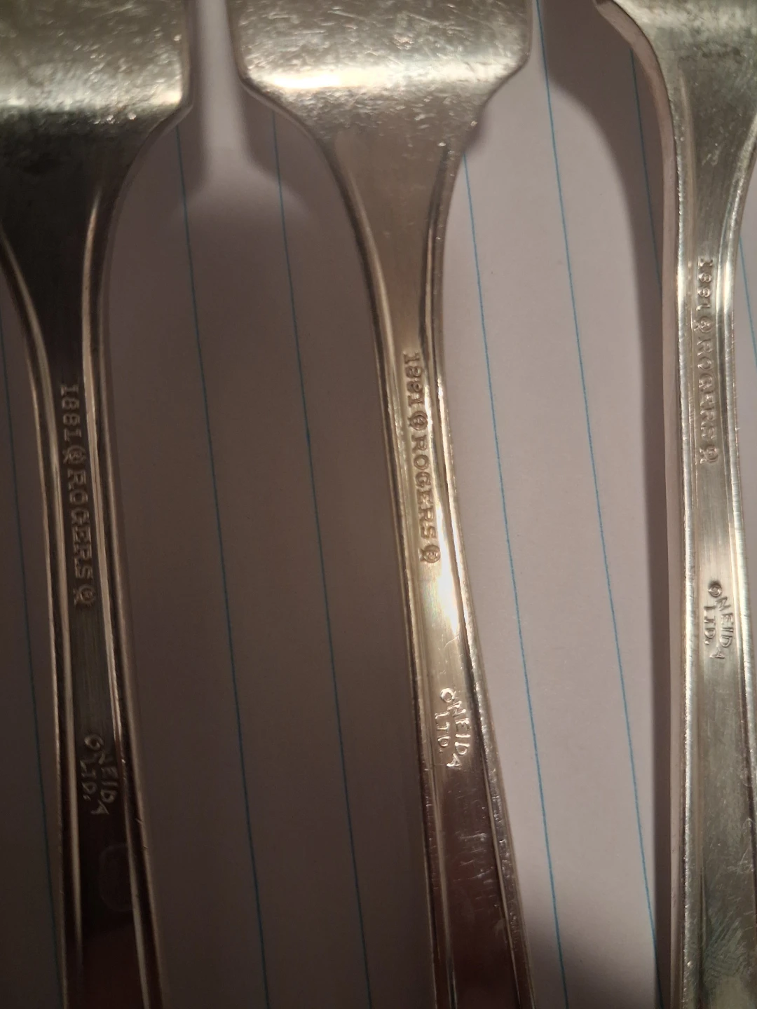 8x Silver Forks - 1891 Rogers R - photo 4