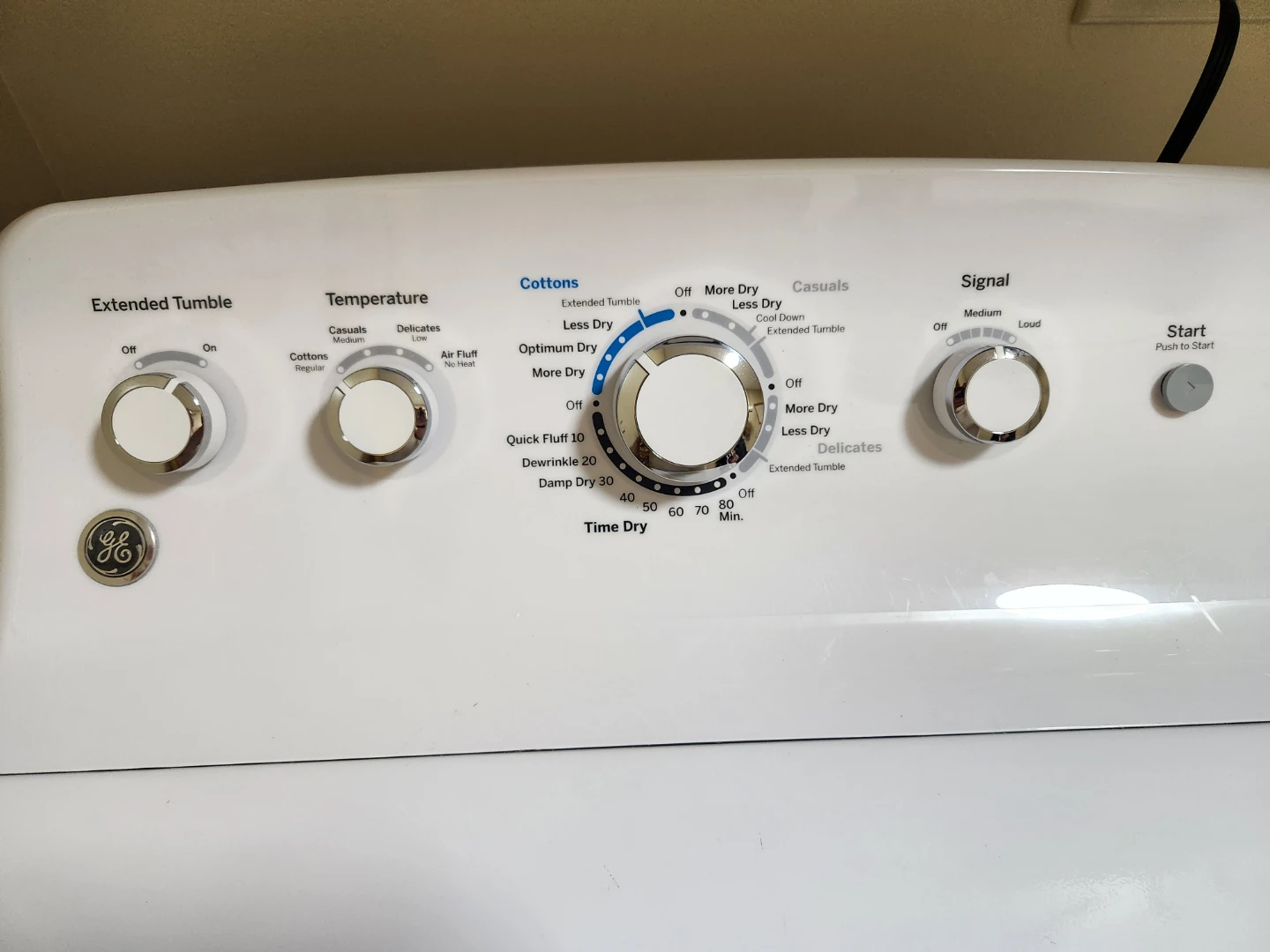 GE White Gas Dryer