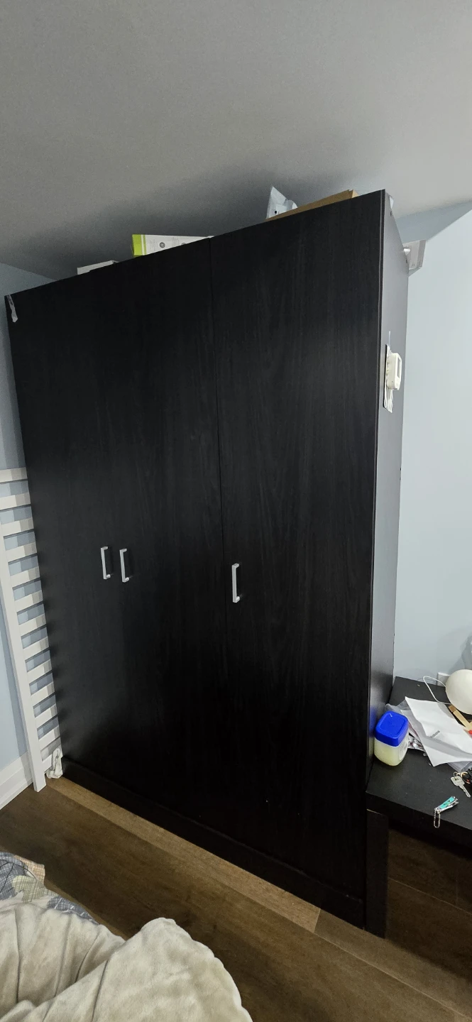 Black wardrobe with 4 doors