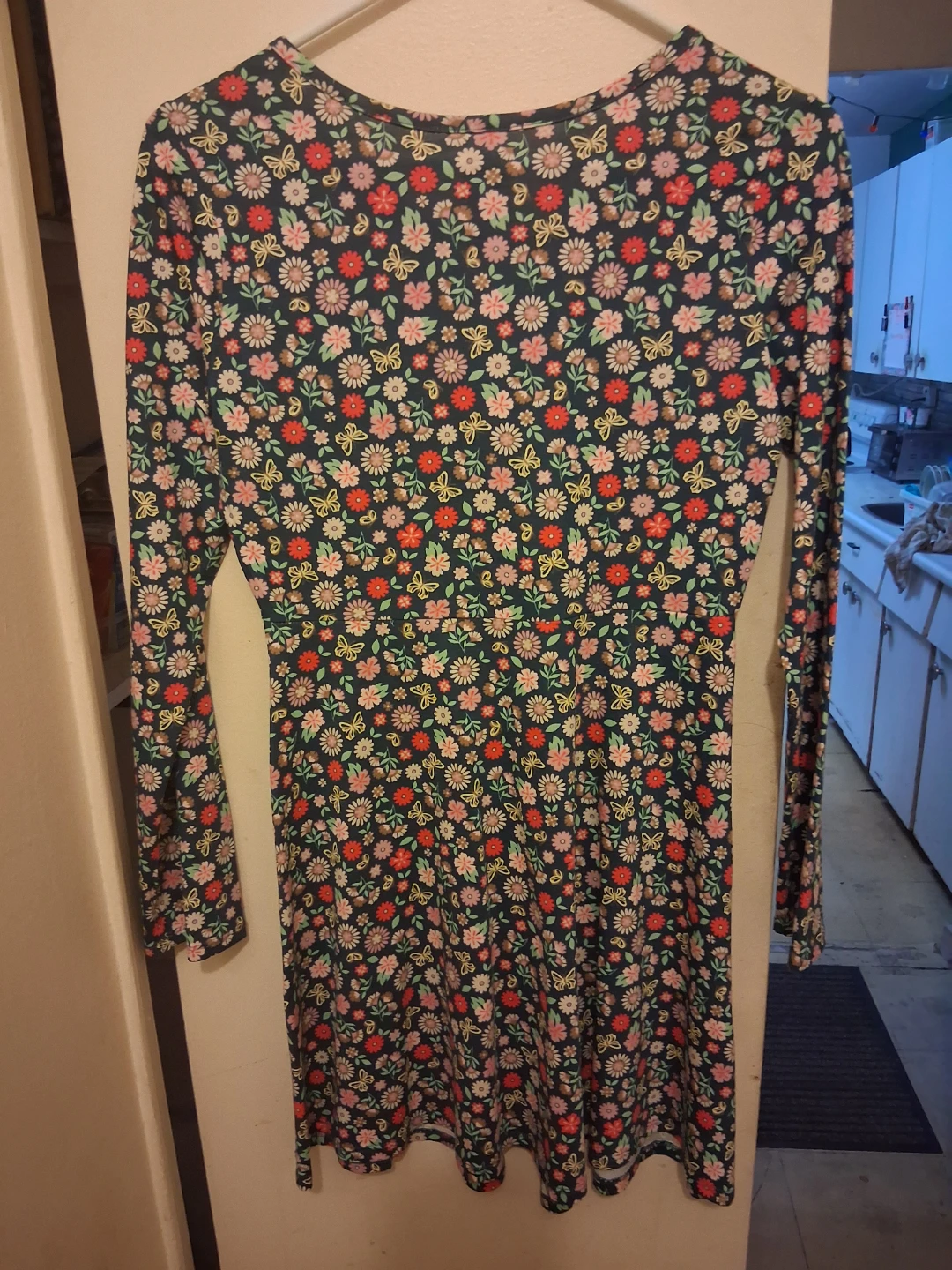 Girls Long Sleeve Floral Dress - photo 2
