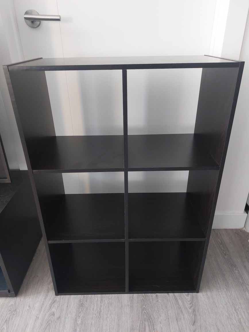 6 cubby cube shelf unit