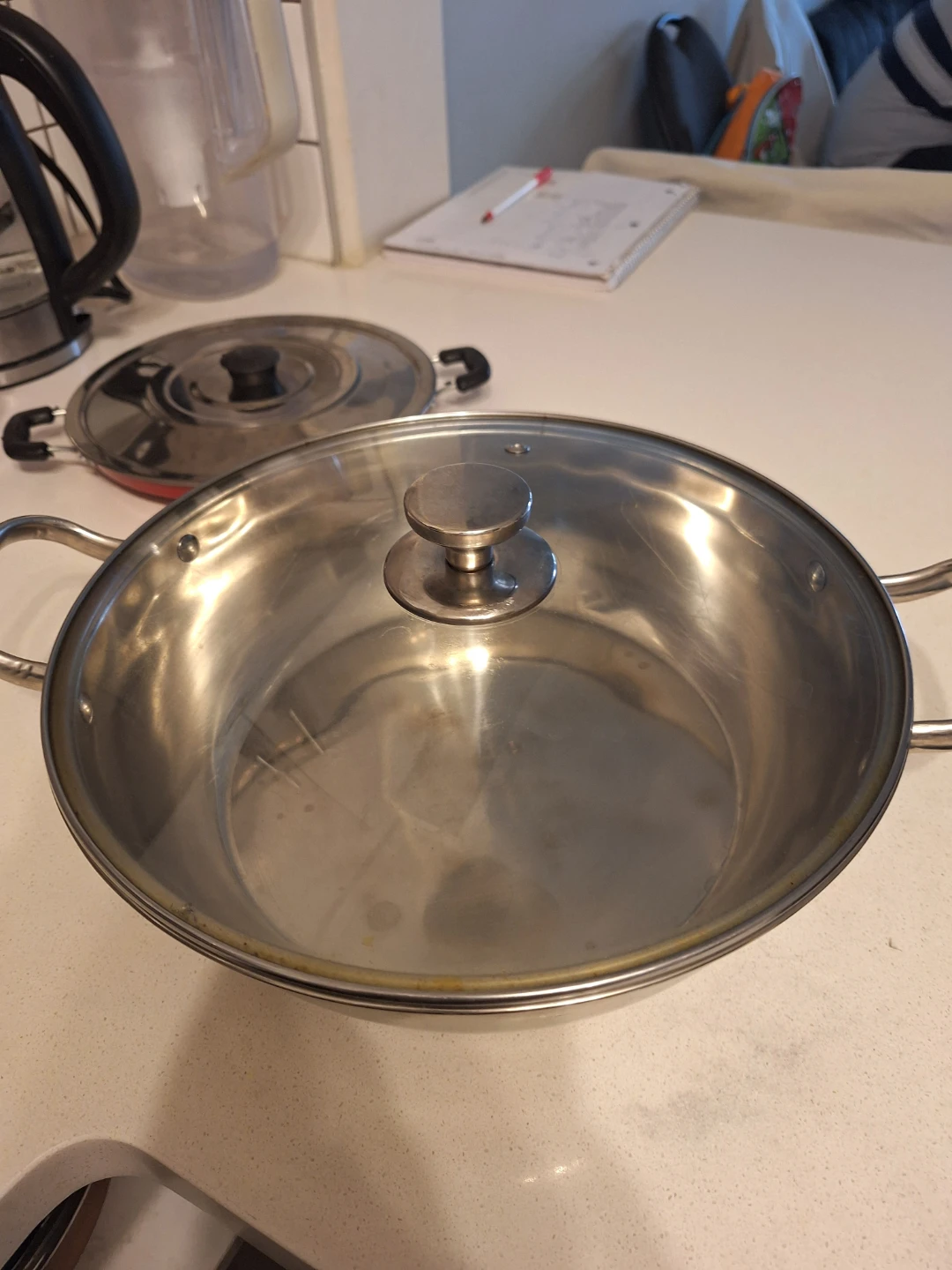 Stainless Steel Wok with Glass Lid