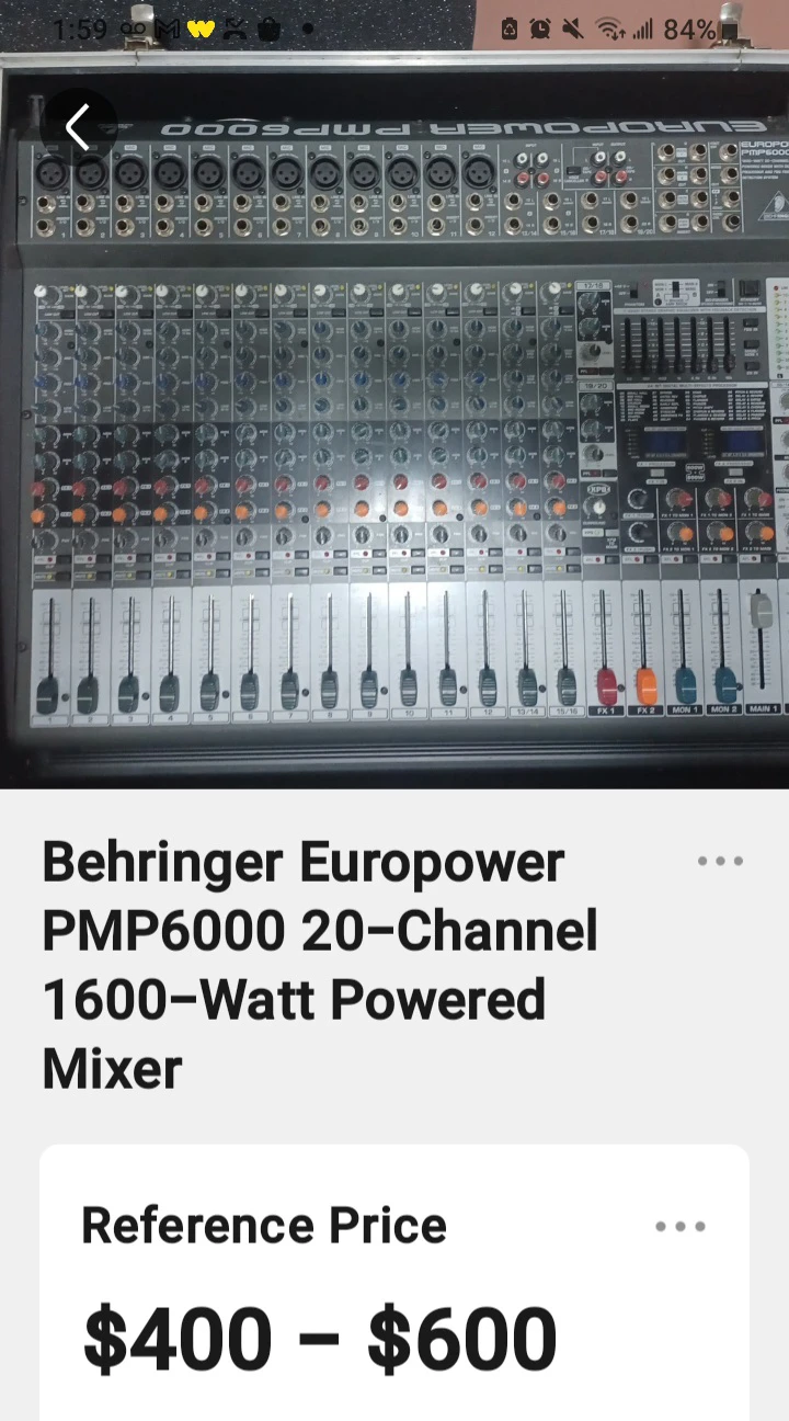 Behringer Europower PMP6000 Powered Mixer