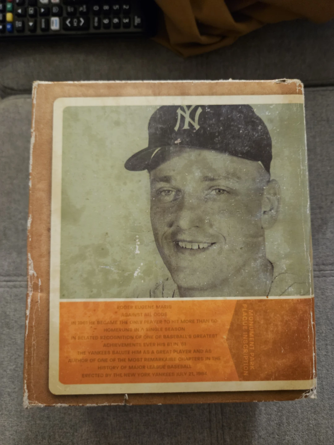 New York Yankees Legends Monument Park Roger Maris Statue - photo 2