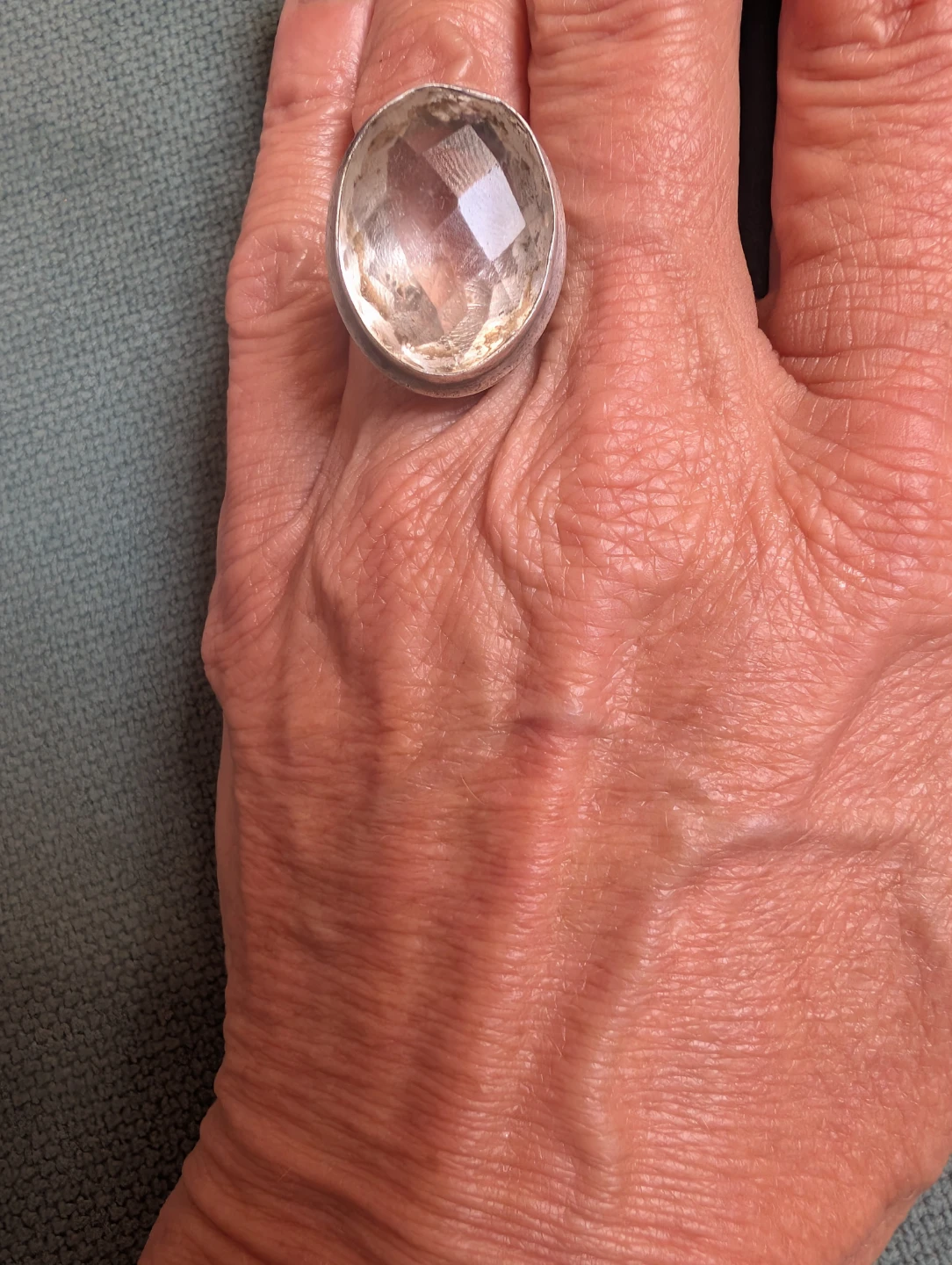 Gorgeous Faceted Crystal Ring