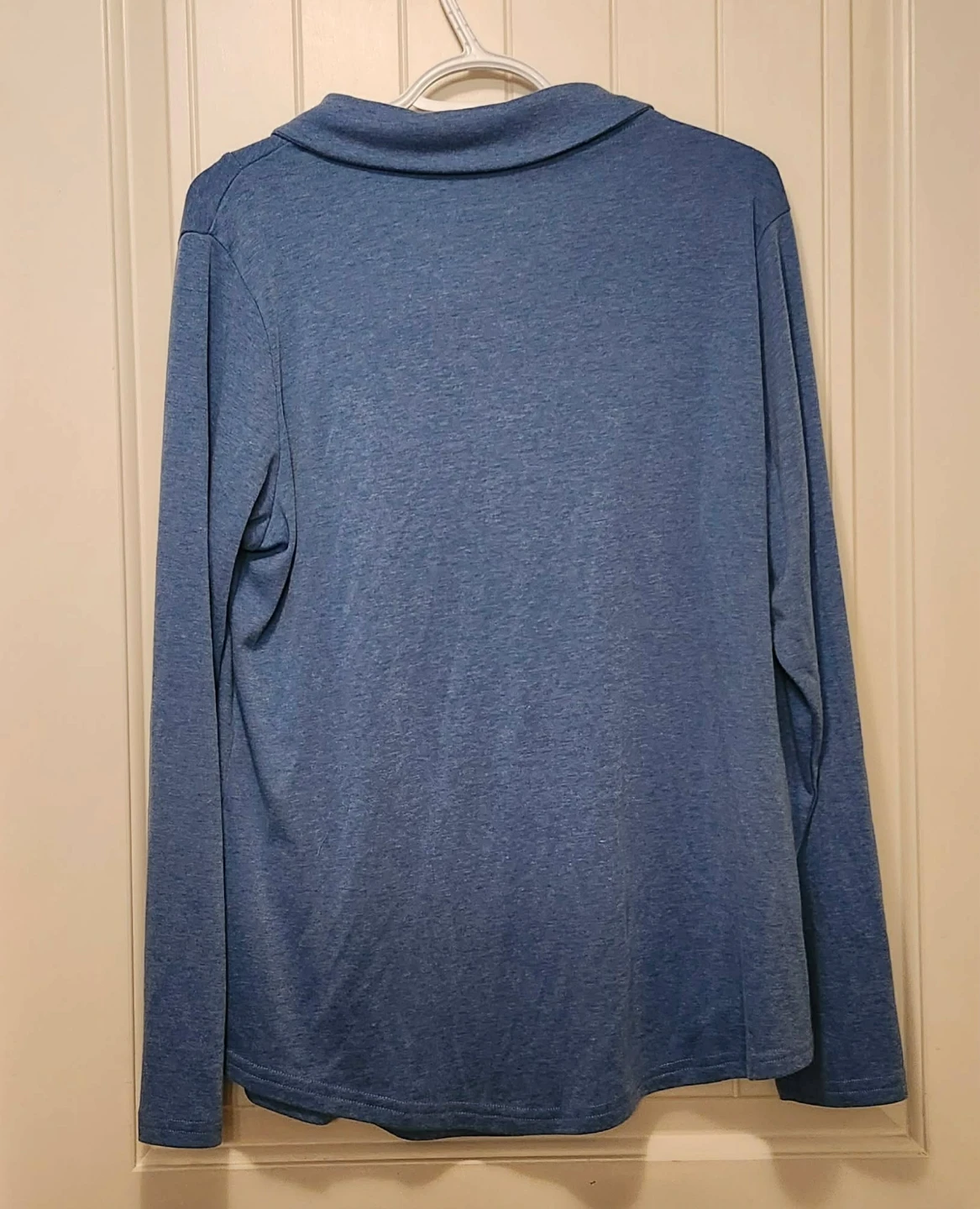 Blue Long Sleeve Zip Neck Top - XL - photo 2