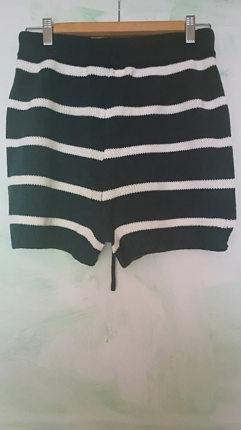 Shein Navy and White Striped Sweater and Shorts Set - photo 2
