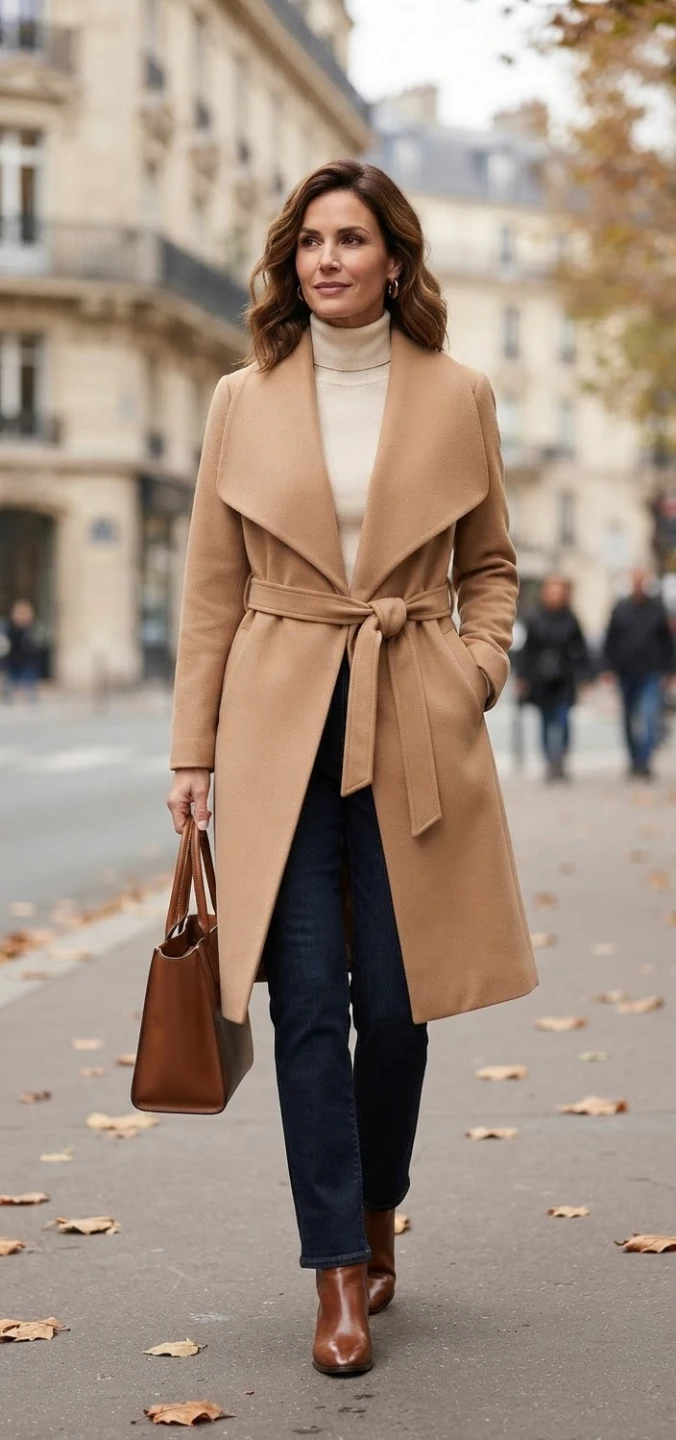 Unbranded, Lightweight, Camel-Coloured Trench Coat