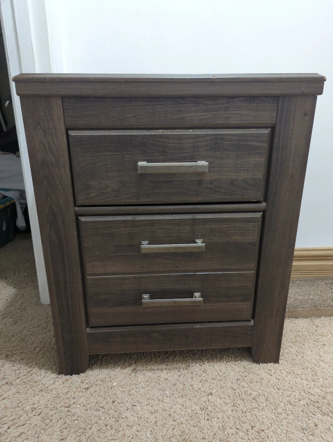 Dark Wood Nightstand