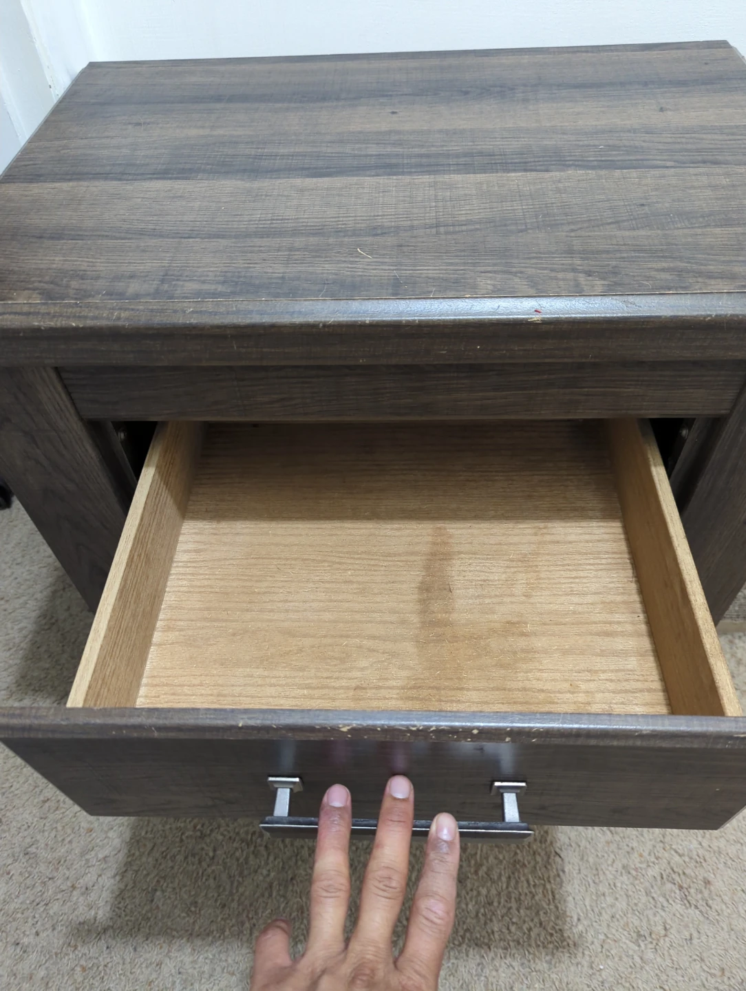 Dark Wood Nightstand - photo 3