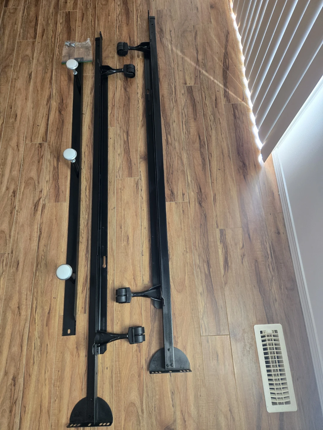 Standard Metal Bedframe on wheels