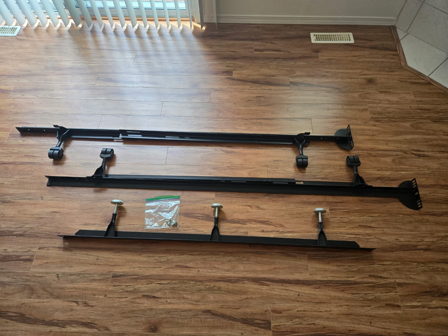Standard Metal Bedframe on wheels - photo 2