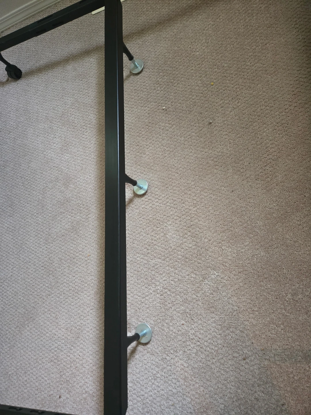 Standard Metal Bedframe on wheels - photo 3