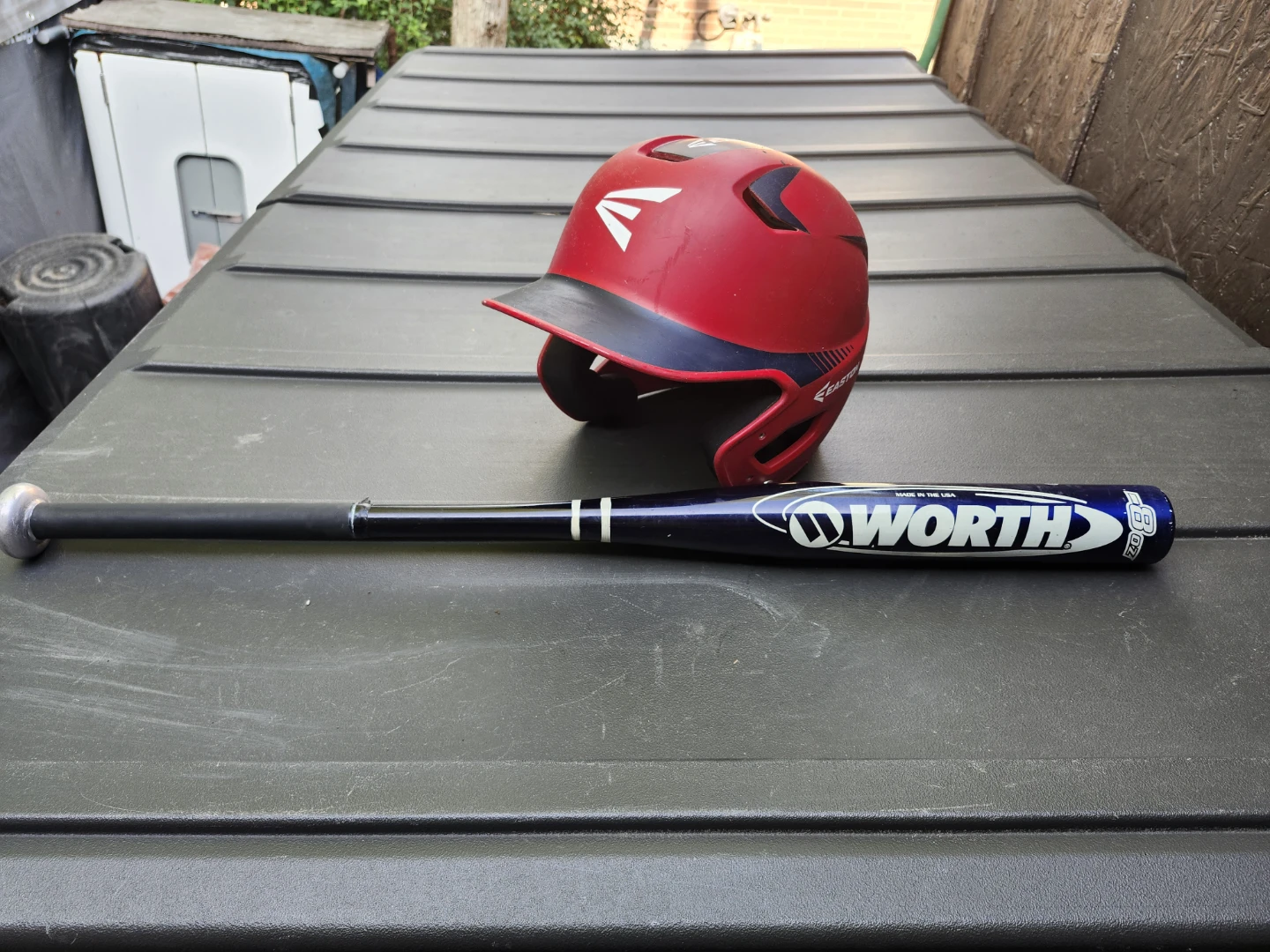 Easton Red Baseball Batting Helmet & Worth Bat - photo 4