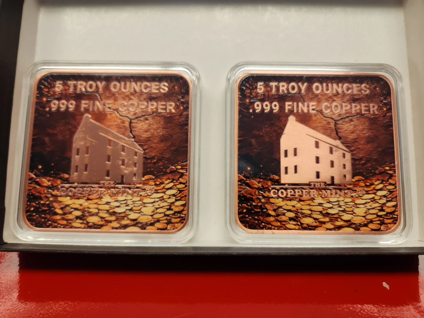 The Copper Mint 5 Troy Ounce .999 Fine Copper Bull & Bear Coins - photo 2