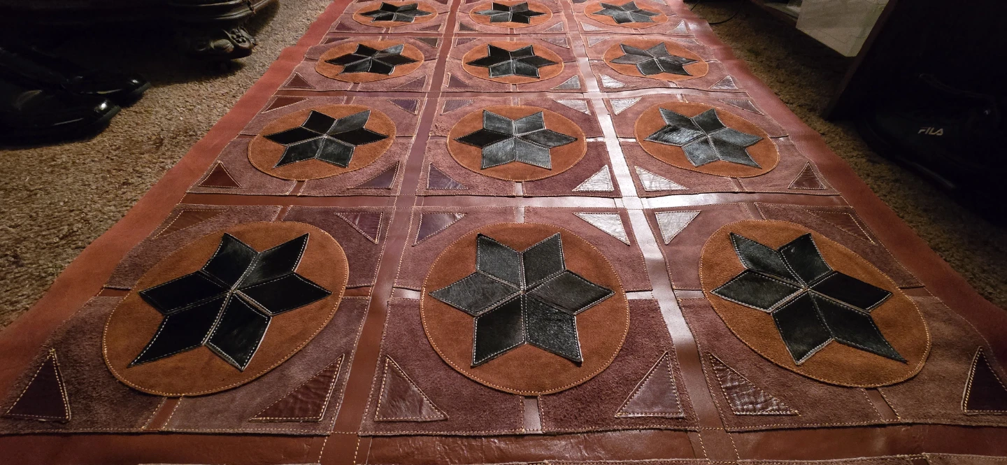 Genuine Leather & Suede Cowhide Rug - photo 2