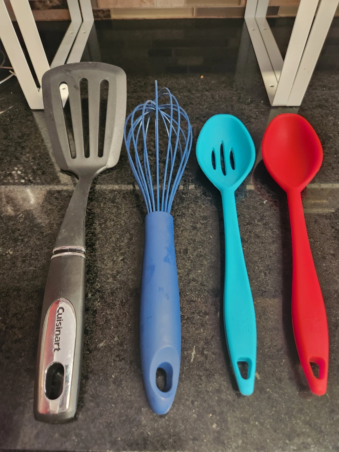 Cuisinart turner & Silicon Whisk, Slotted Spoon, and Spoon Set