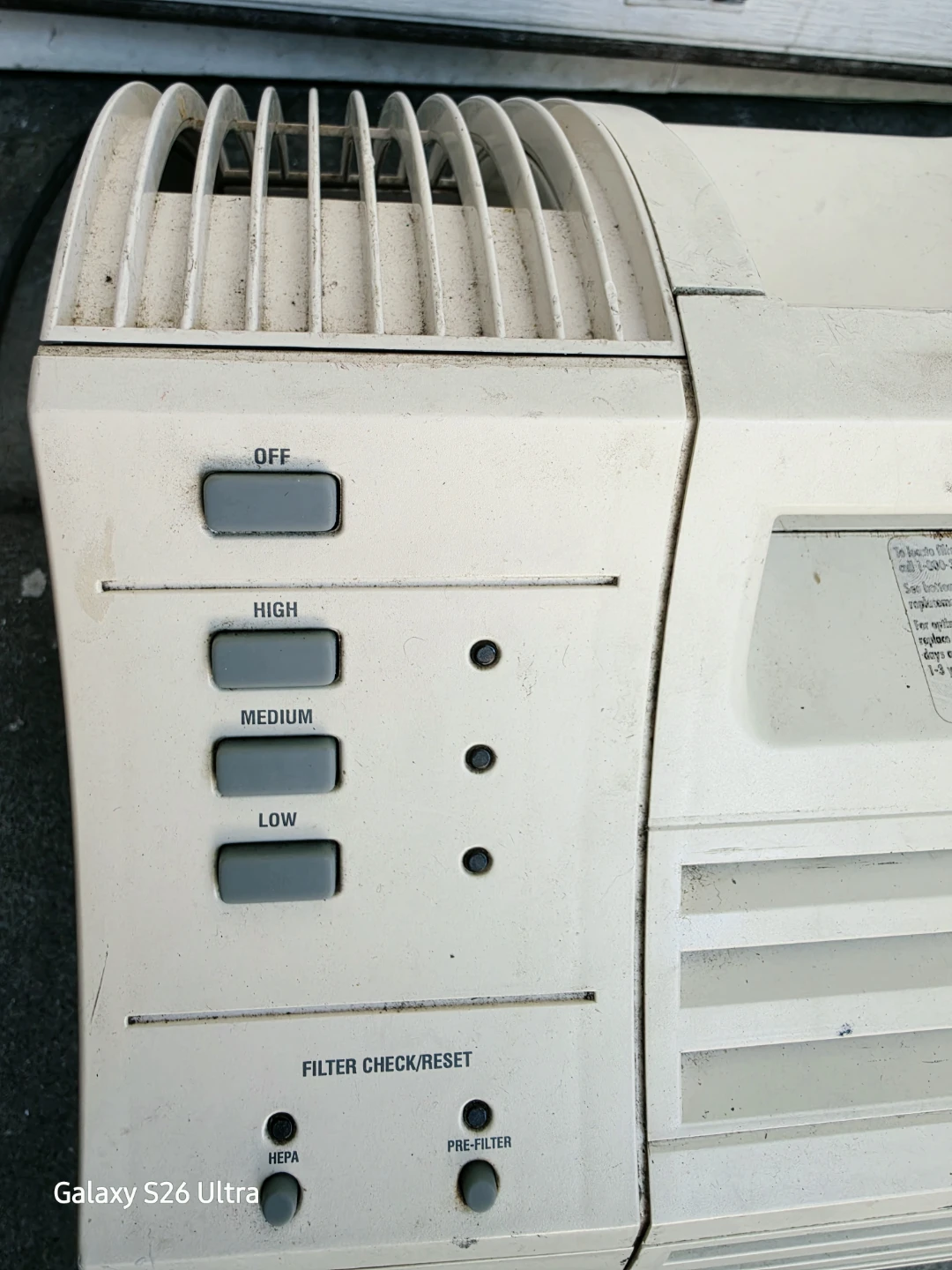 Honeywell 17000 Off White QuietCare True HEPA Air Purifier - photo 2