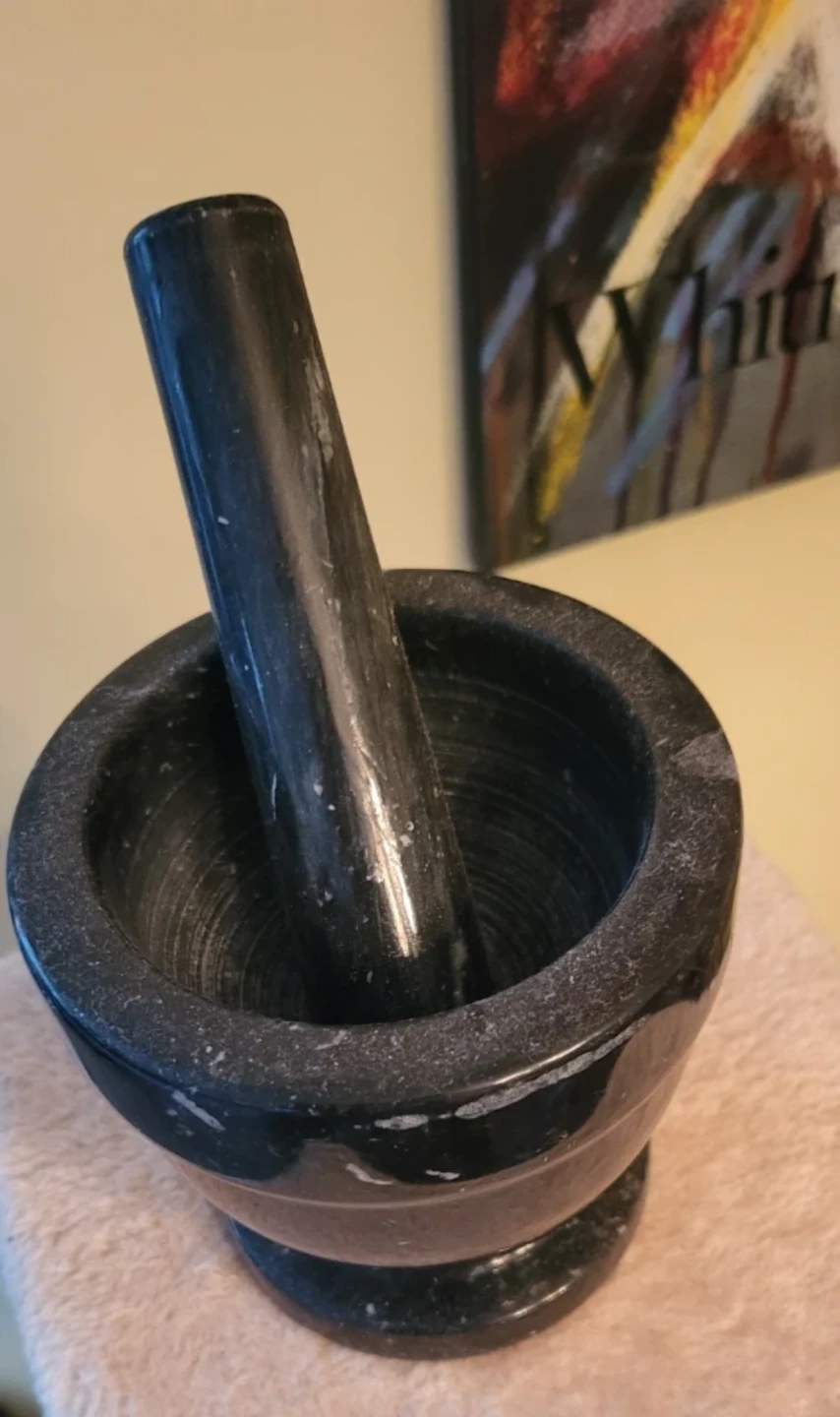 Black Marble Mortar and Pestle Set