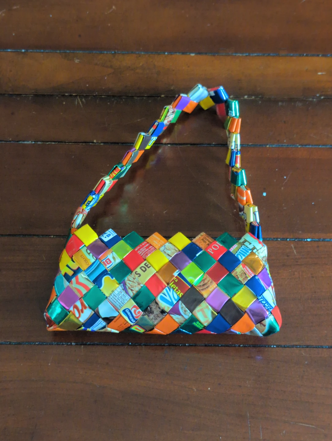 Woven Candy Wrapper Purse