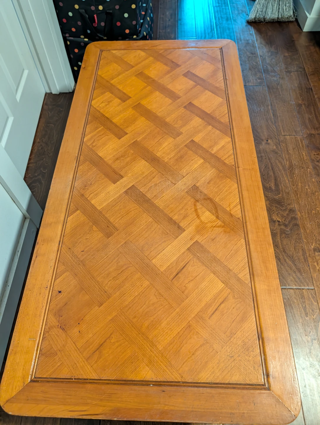Durable Wooden Coffee Table with Parquet Top - photo 2