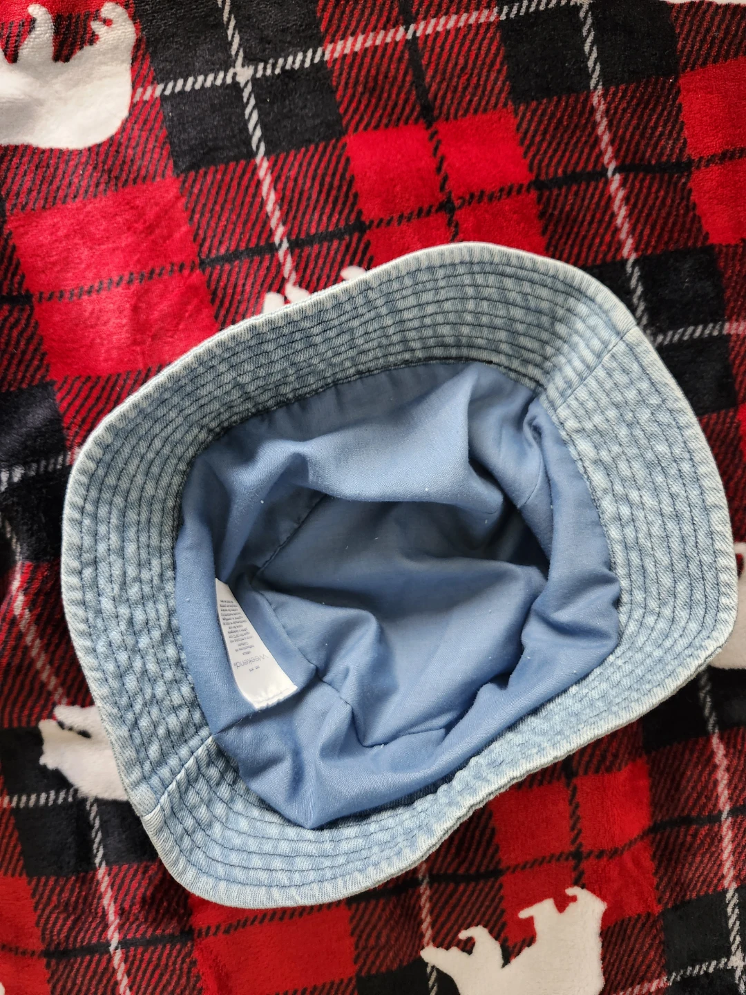 Denim Bucket Hat with Daisy Embroidery - photo 3