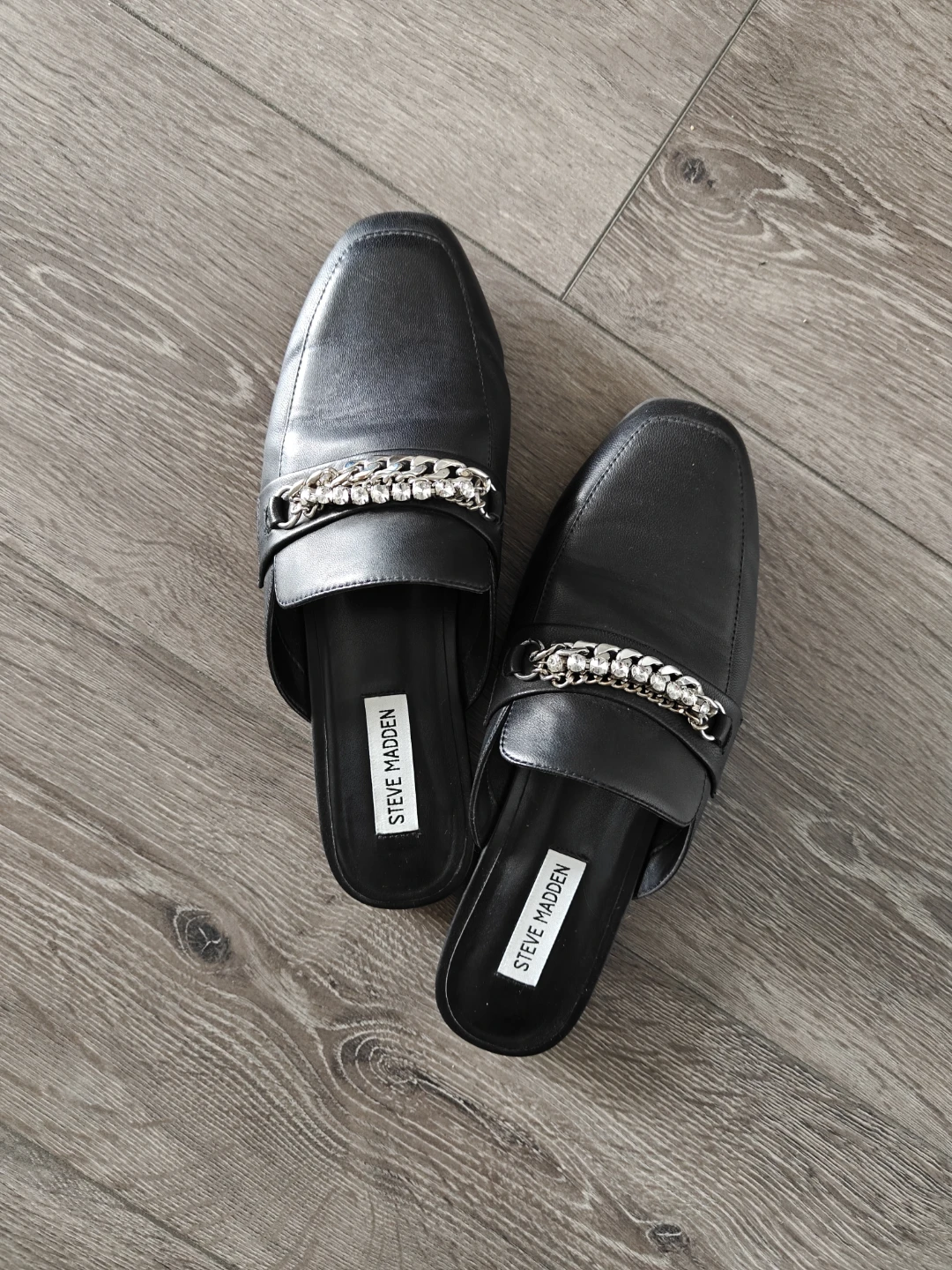 Steve Madden Mules with Chain Detail - Size 9
