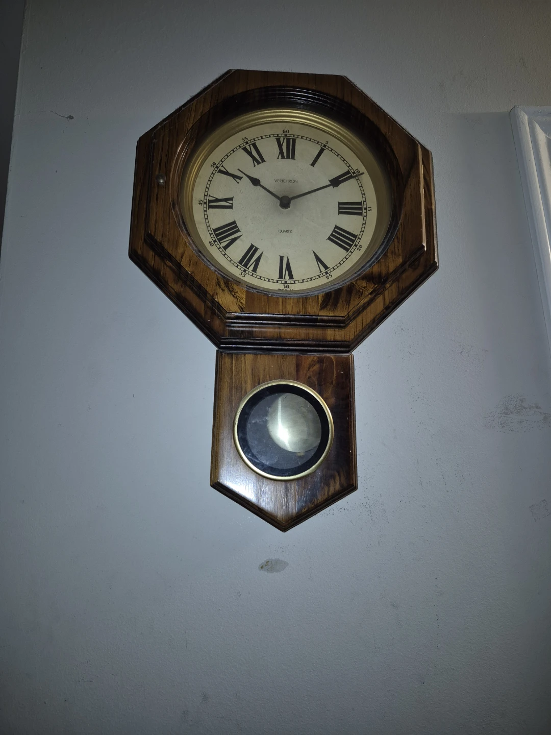 Verichron Octagon Pendulum Wall Clock