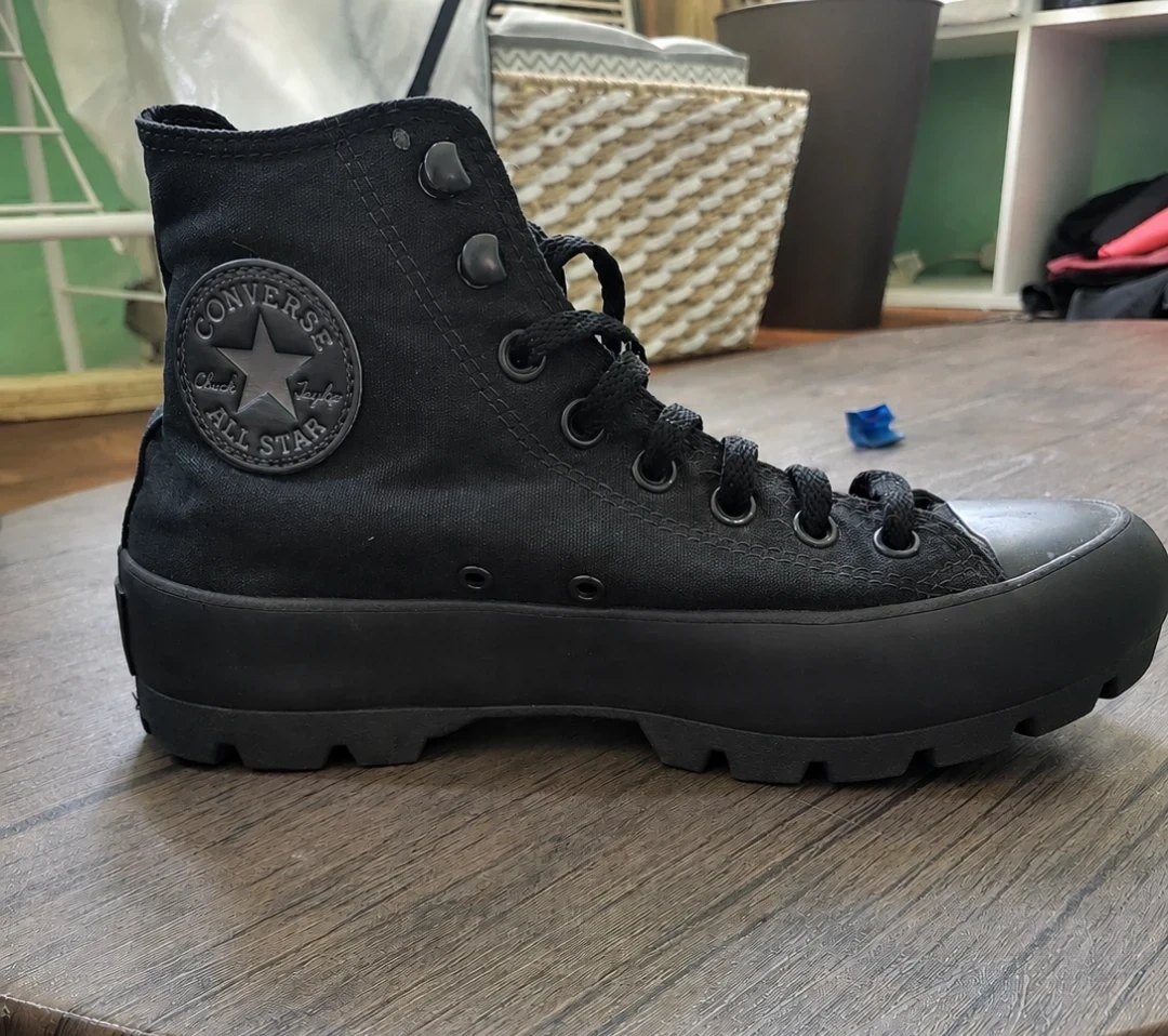 Black Converse All Star Lugged Winter High Top Shoes