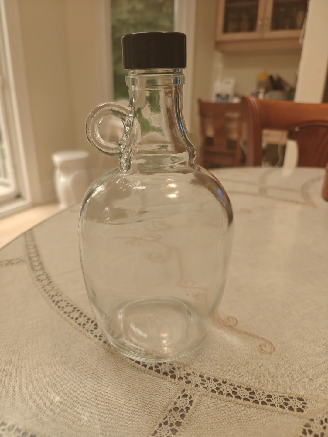 1 Litre Glass Syrup Bottle with Handle
