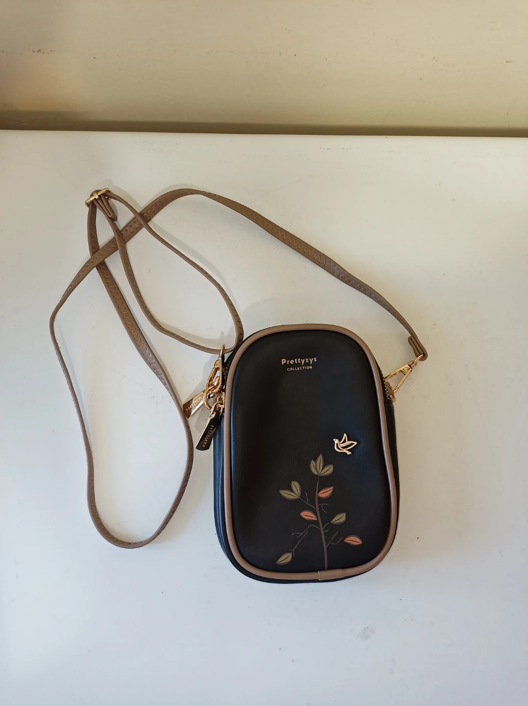 New~Prettyzys Collection Black Crossbody Bag