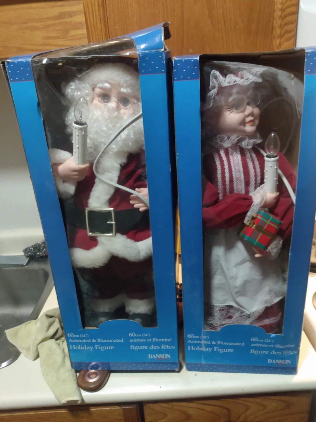 Danson 60cm Animated & Illuminated Holiday Figures (Pair)