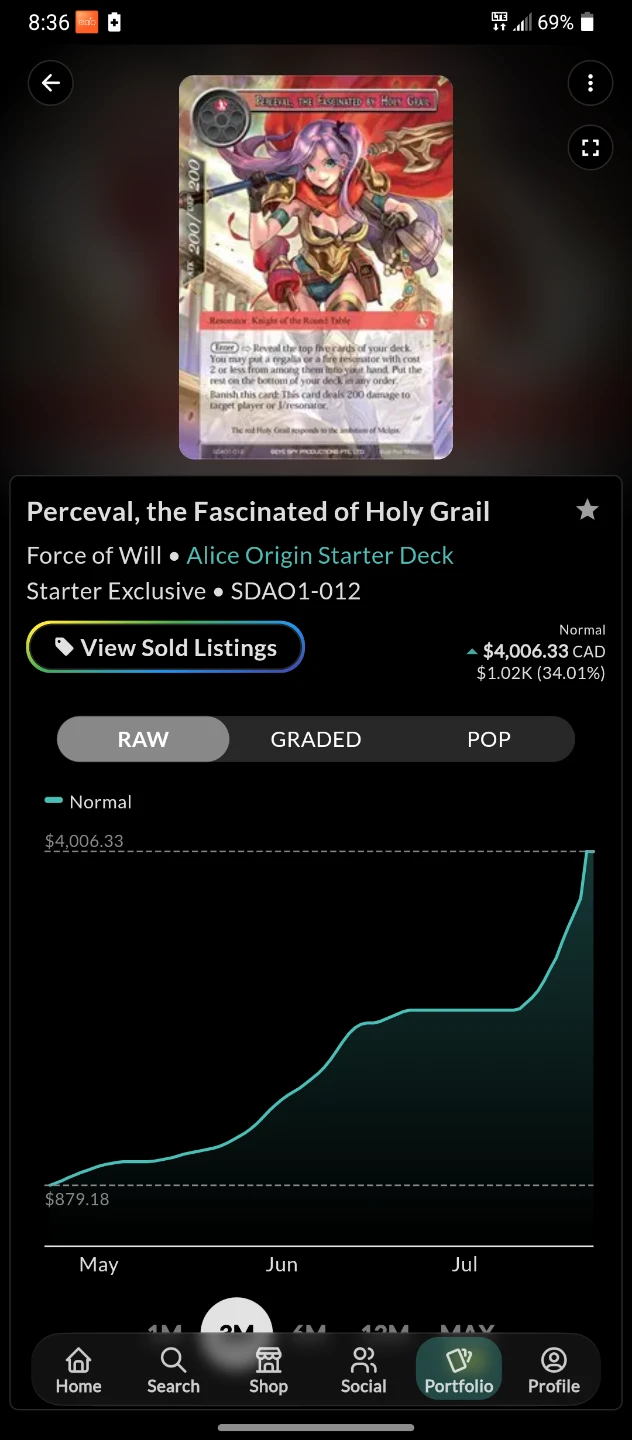 Force of Will TCG - Percival, The Fascinated by Holy Grail - photo 4