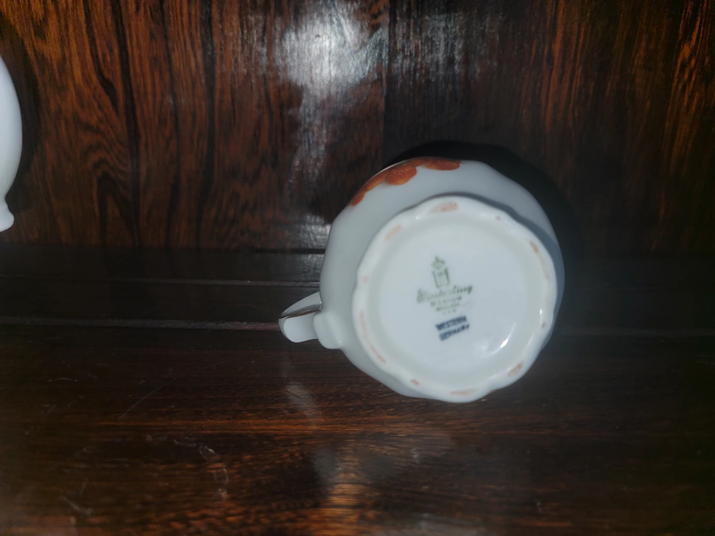 Vintage White Porcelain Teapot with Fruit Design - photo 5